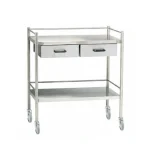Stainless Steel Instrument Trolley With 2 Drawers