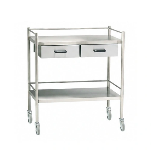 Stainless Steel Instrument Trolley With 2 Drawers
