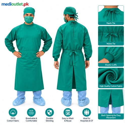 Surgical OT Gown Green Reusable