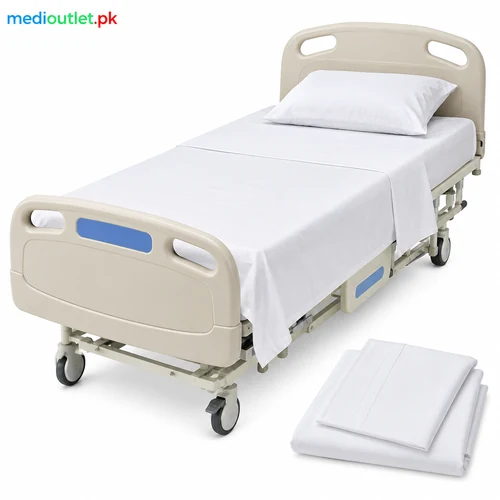 Hospital Bed Sheet with Pillow Cover