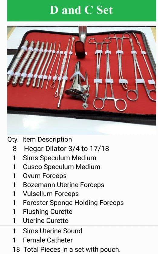 gynae D and C set