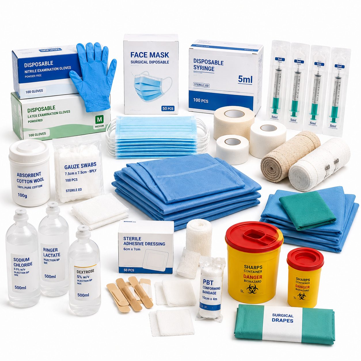 Medical Disposables – Disposable Syringes, Gloves, Face Masks, Gauze, Bandages, Surgical Drapes & Medical Consumables