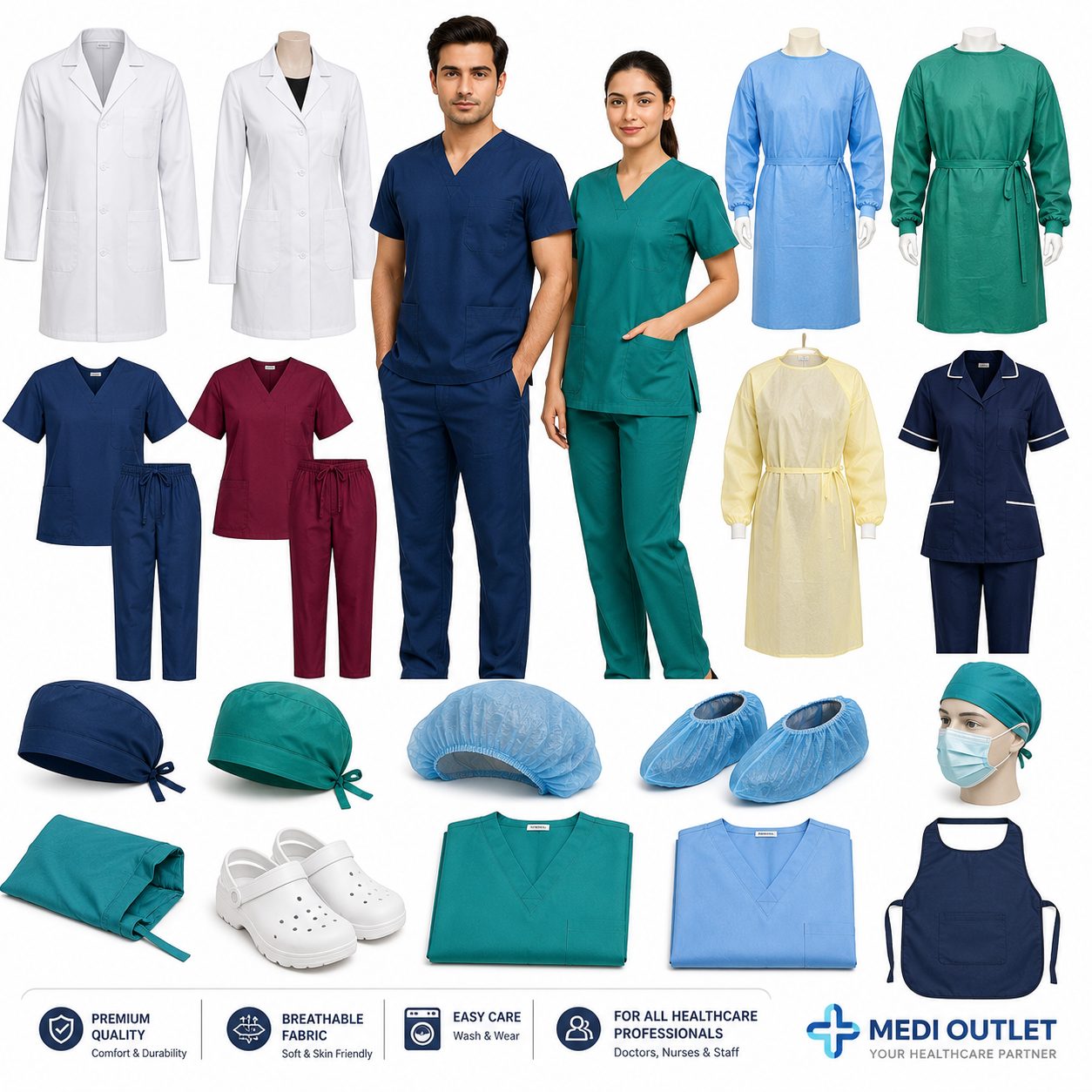 Medical Uniforms – Lab Coats, Medical Scrubs, OT Dresses, Isolation Gowns, Surgeon Caps & Healthcare Apparel