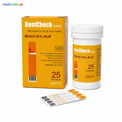 BestCheck Uric Acid Test Strips Pack of 25